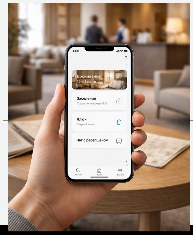 Мобильное приложение для гостей отеля в Истре, управление сервисом